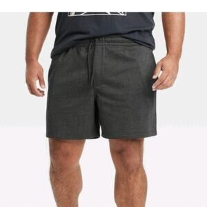Fleece Pull-On Shorts Goodfellow & Co Dark Gray 3XL Cotton Blend Midweight